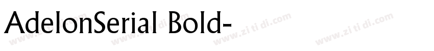 AdelonSerial Bold字体转换